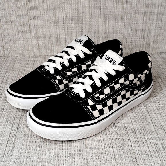 checkered print shoes